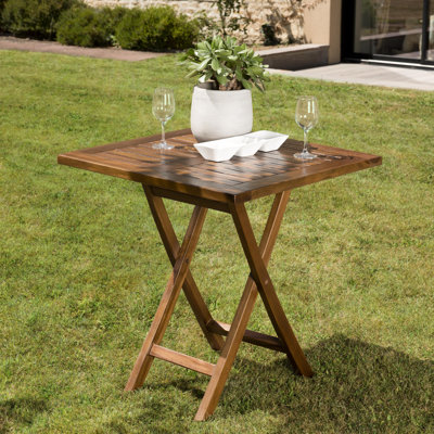 Dreanda Square Teak Folding Outdoor Bistro Table , 100cm cm W 70cm cm D