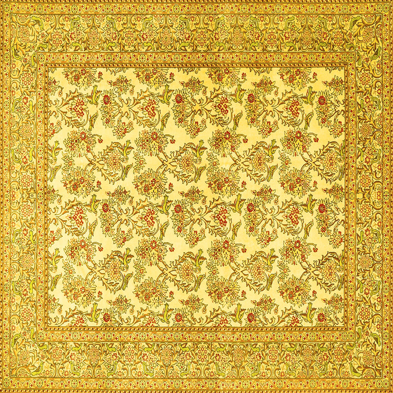 Annig Washable Oriental Indoor Rug, Square 5'