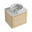 Meuble-lavabo mural 24 po avec lavabo d'art en céramique et porte à fermeture en douceur, emballage KD, contreplaqué-125212605