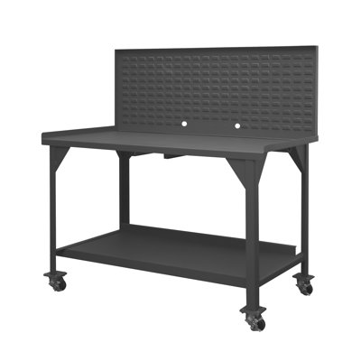 Steel Top Workbench with Wheels