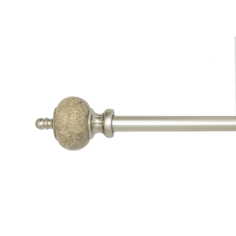 Creswell Aluminum Adjustable 100cm to 190cm Curtain Pole Set