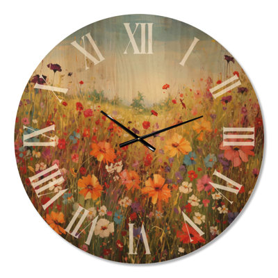 Très grande horloge murale en bois