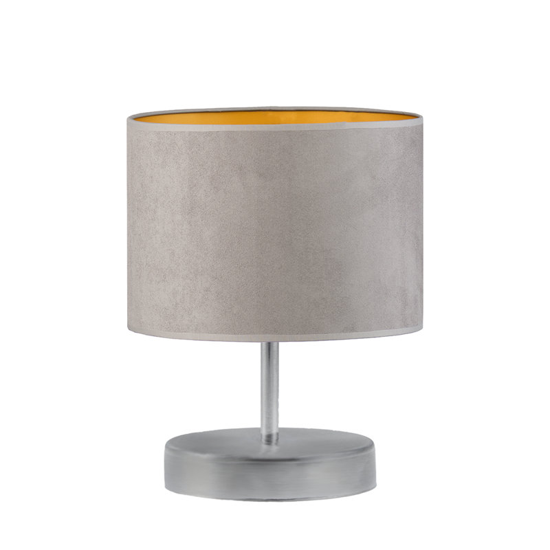 Shavita Metal Table Lamp, Grey/Gold, Grey