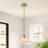 1-Light Dome Ribbed Glass Texture Pendant-130737681