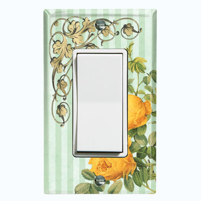 Patterned 1 - Gang Toggle Light Switch Standard Wall Plate