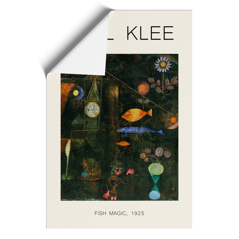 Fish Magic by Paul Klee - No Frame Painting, 42cm H x 30cm W x 0.1cm D