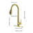 Topcraft Pull Down Single Handle Kitchen Faucet with Deck Plate-71541379
