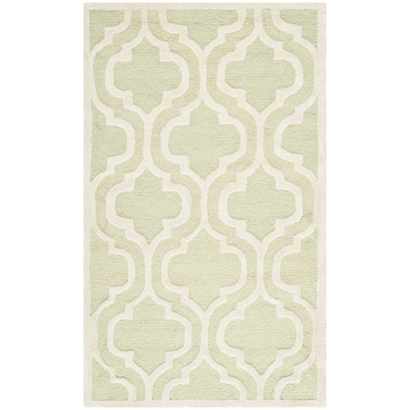 Cannen Hand Tufted Wool Geometric Rug, Rectangle 2'6" x 4'
