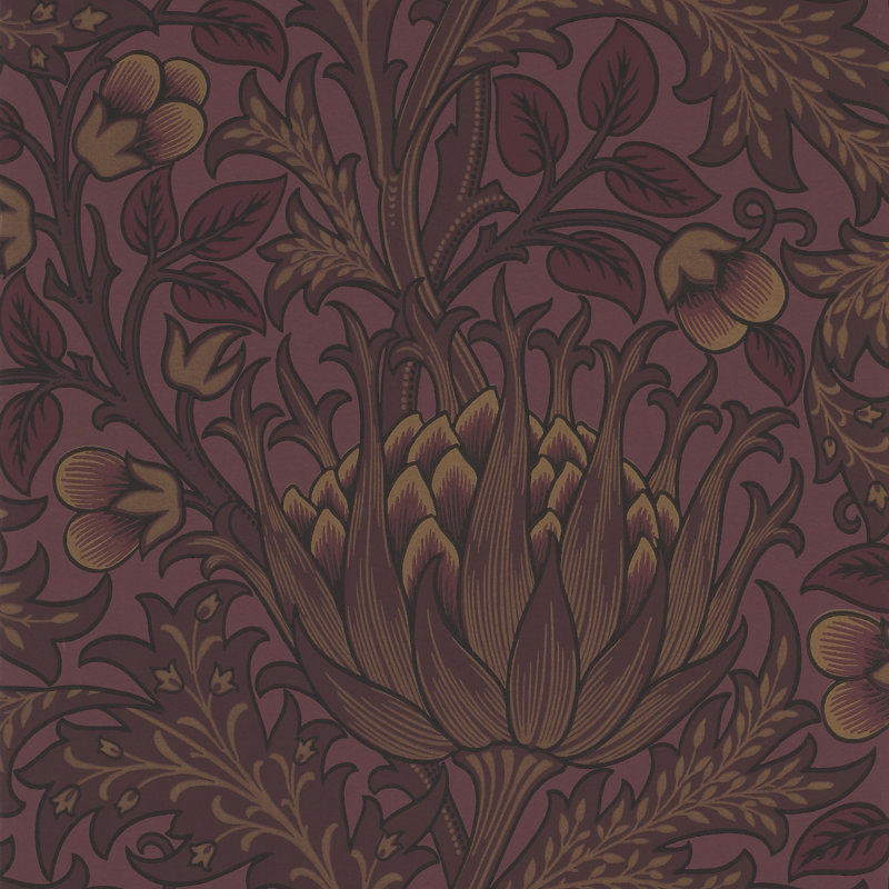 Artichoke 10.05m x 52cm Matte Wallpaper Roll, Purple