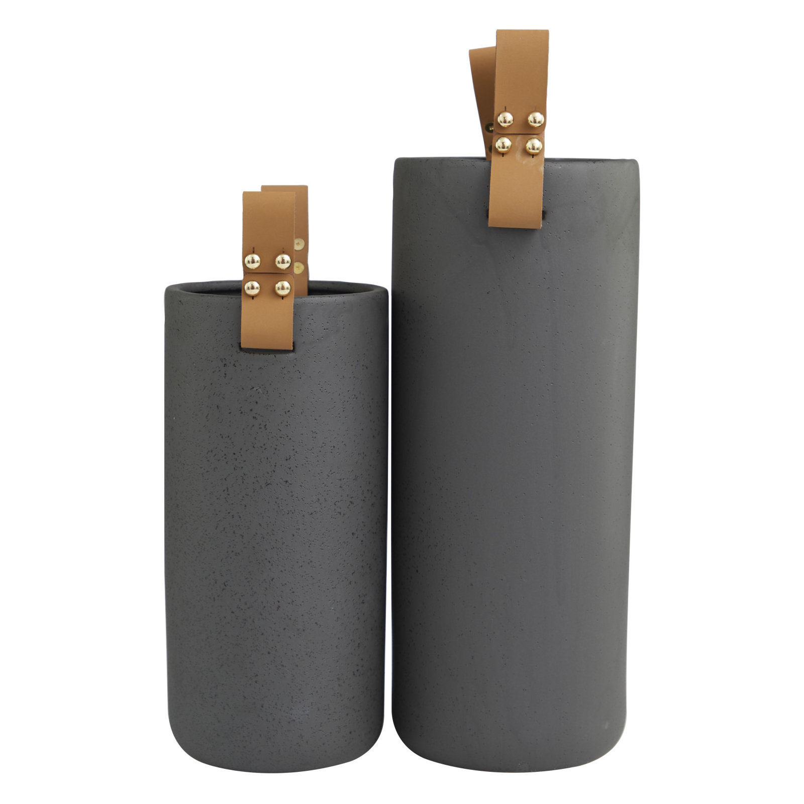 Hindley 15.3'' Stoneware Table Vase, Black