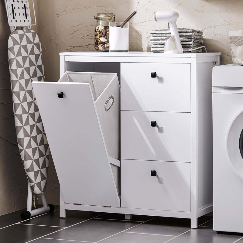 Agostini Freestanding Bathroom Cabinet, White