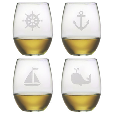 Ensemble de 4 pièces de 19 oz Zimmermann Ensemble de verres à vin sans pied en cristal