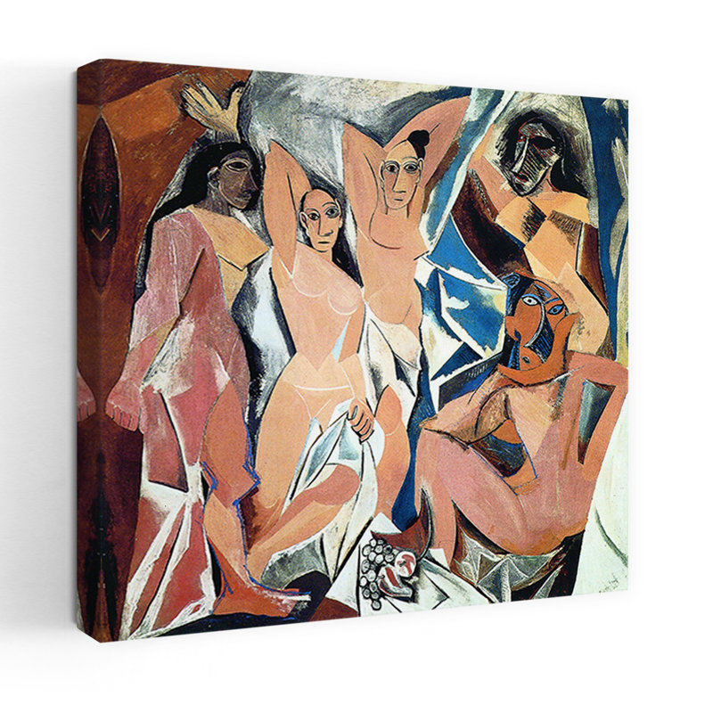 Les Demoiselles D'Avignon, impression d'art moderne classique abstrait, H 36 po x l 36 po
