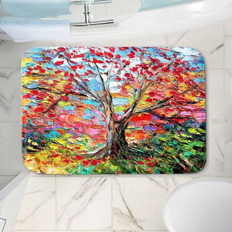 Tapis pour salle de bain en mousse à mémoire de forme 59" aja ann of the tree, H 1 po x l 34 po x L 21 po