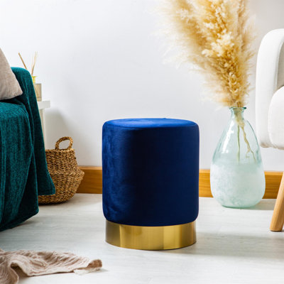 Harbour Housewares - Round Velvet Footstools