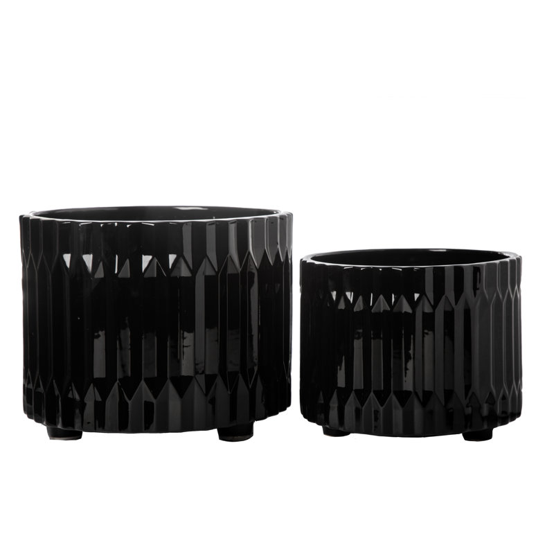 Ceramic Pot Planter, Black