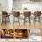 Modern Swivel Upholstered Counter Stool with Durable Metal Frame-338239150