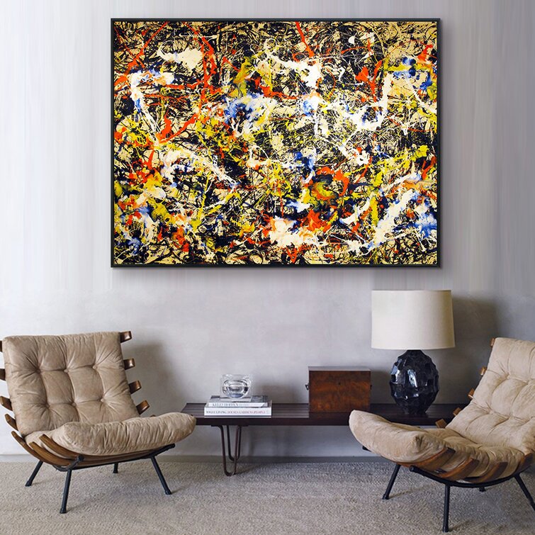 Jackson Pollock Convergence DEEP FRAMED CANVAS WALL ART PICTURE or PAPER  PRINT