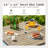 Argyri 28 Inch Wood-like Metal Frame Square Outdoor Patio Dining Table