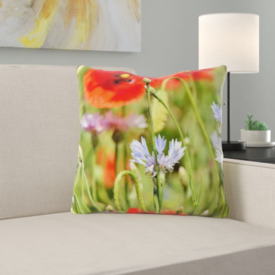 Coussin décoratif alpine bleuet