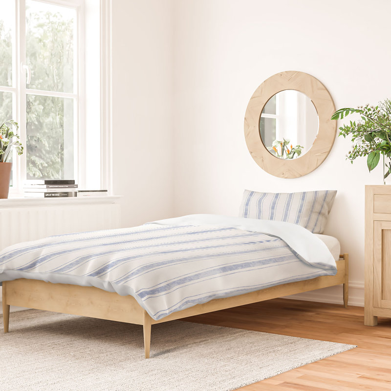 Ensemble de housse de couette Holli Zollinger BOLD STRIPE, Housse de couette simple + 1 taie décorative, Bleu