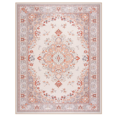 Delcine Washable Floral Indoor Rug