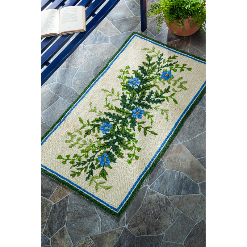 Avaeyah Non-Slip Floral Outdoor Doormat