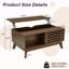 Table basse à plateau relevable avec rangement