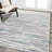 Oritz Abstract Linear Stripe Gray/Blue Rug-2012607988