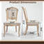 Ensemble de 2 chaises de salle à manger avec revêtement en lin et finition inspirée du rotin