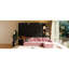 Grand lit, combinant style et économie d'espace avec grand, rangement, deux lumières, lit intelligent noir et rose avec armoires de rangement, pour les propriétaires d'appartements-130082207