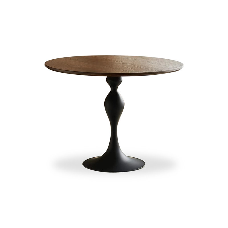 Table de salle à manger en noyer, H 29,53 po x L 39,37 po x l 39,37 po