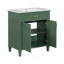Meuble-lavabo de 30 po avec lavabo en céramique, porte à fermeture en douceur et tablettes réglables-1203907466