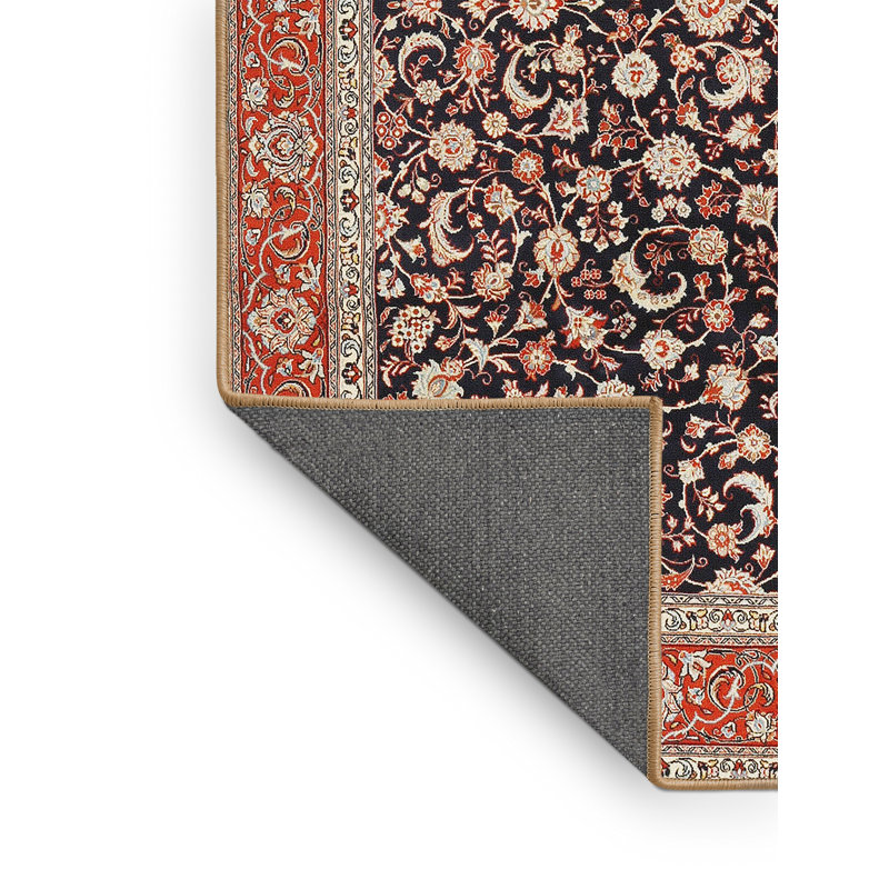 Tapis décoratif orange de style oriental Lex, Rectangle 2 pi x 3 pi
