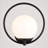 Chabon 1 Light Mid-Century Modern Wall Sconce White Globe Glass-1284278457