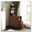 Table de bout avec tiroirs, table de coin avec tablettes ouvertes, grande table d'appoint pour la chambre à coucher et Corne