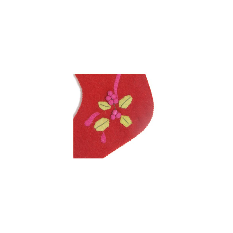 Berries Christmas Stocking, Red
