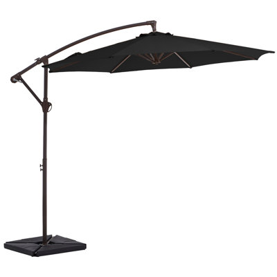 Beeram 120'' Round Cantilever Umbrella with Weighted Base