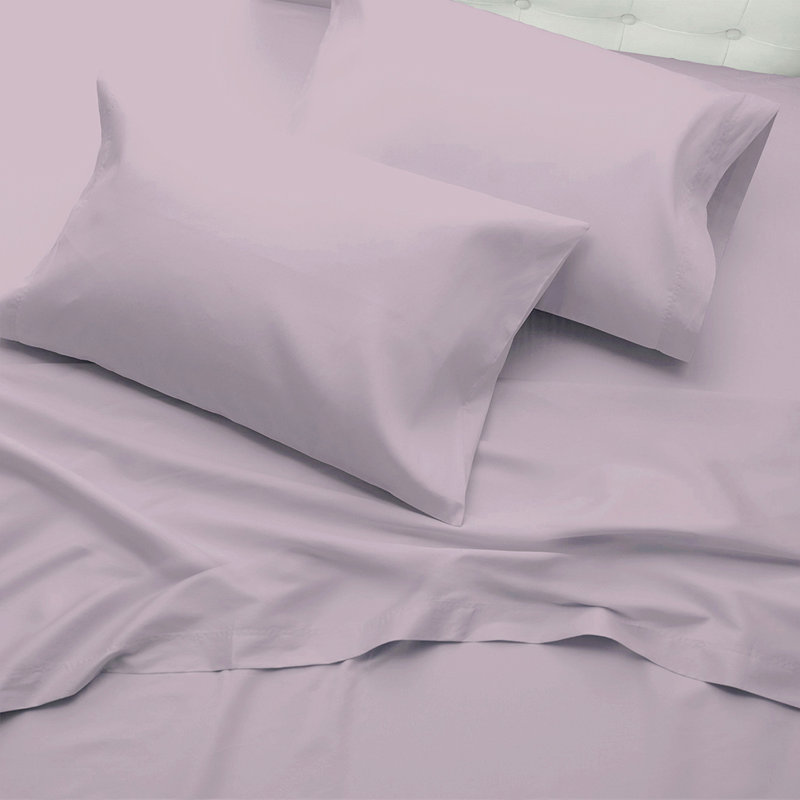 Kal 100% Cotton Sheet Set, Lavender, California king