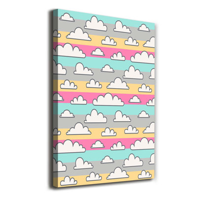 Colorful Clouds Background - Wrapped Canvas Print
