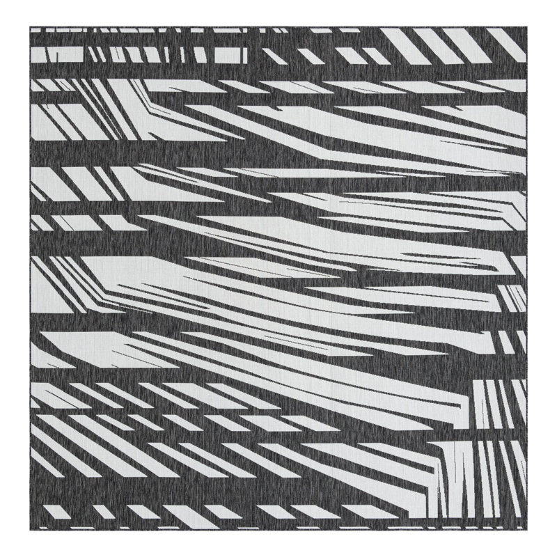 Abstract Indoor / Outdoor Rug, Square 10'
