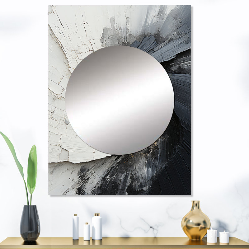 Miroir décoratif en spirale abstraite, miroir mural moderne, 40 po x 30 po