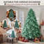 Sapin de Noël artificiel de 2,74 m (9 pi) en PE/PVC mixte, avec structure articulée en 4 parties, non illuminée, pour une décoration de Noël grandiose.-856132824