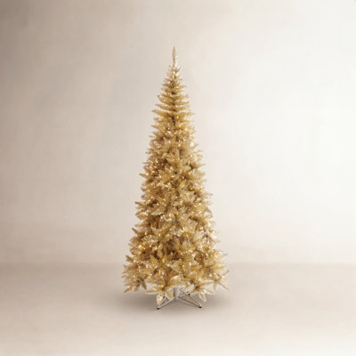 Champagne Tinsel Fir 9' Pre-Lit Fir Christmas Tree