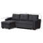 Canapé modulaire rembourré en tissu gris foncé Aaf H 32,28 po x l 83,07 po x P 52,76 po Aaf-27609277