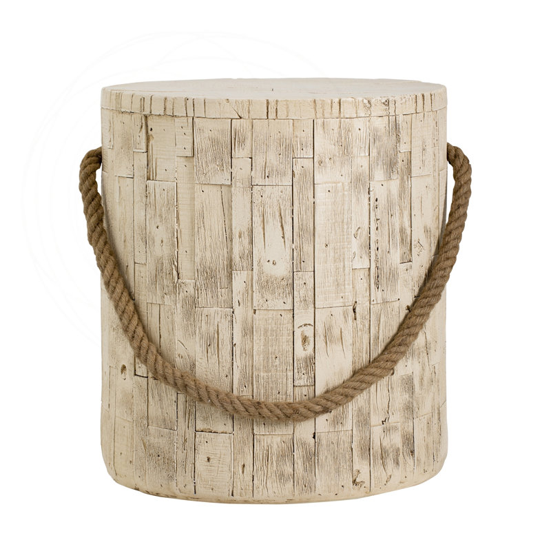 Table d'appoint Rustic Wood-Vibe MGO avec cordon tressé