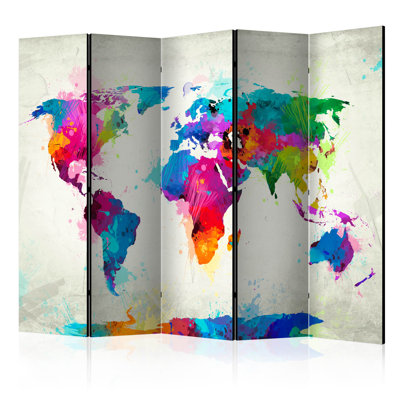 Winnett 225cm W x 172cm H 5 - Panel Folding Room Divider