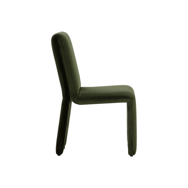 CASCATA DINING CHAIR - MARSEILLE BLACK LEATHER, Green
