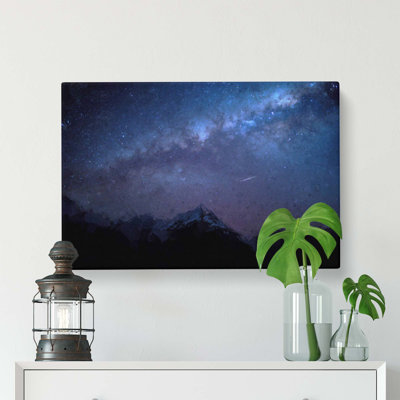 Southern Lights In New Zealand In Abstract - Wrapped Canvas Print