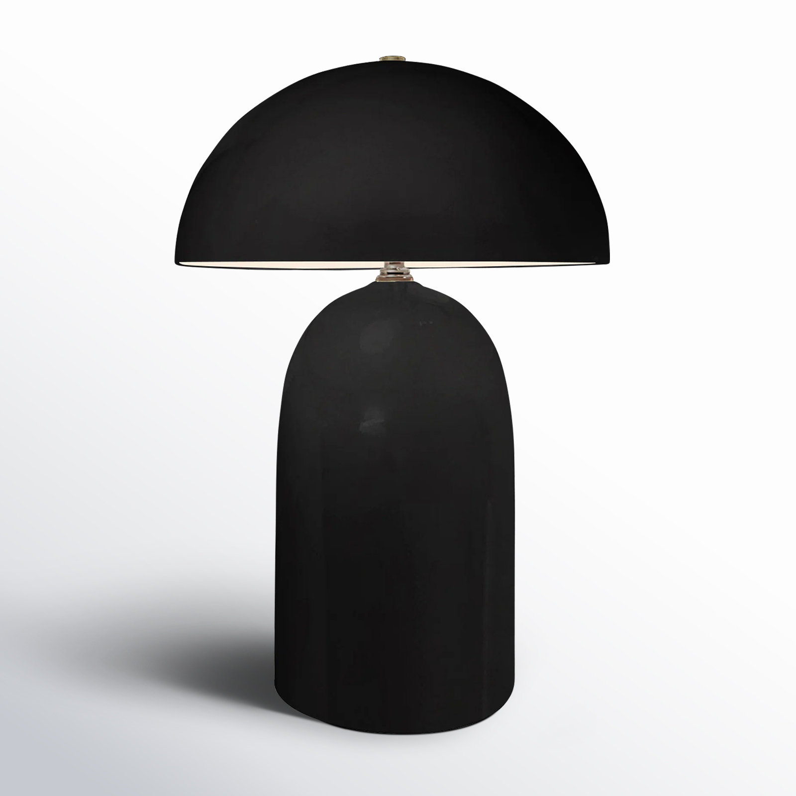 Percy Ceramic Table Lamp, Carbon Matte Black